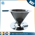 El Brewologist Pour Over Coffee Cone el Clever Coffee Dripper Permanente Reutilizable Acero inoxidable Coffee Filter y Brewer